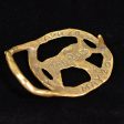 Vintage 70s Taurus Zodiac Solid Brass Belt Buckle, Brutalist Modernist Astrology Buckle For Discount