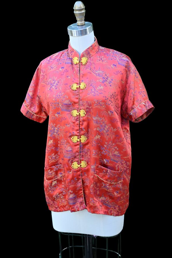 Vintage Chinese Boho Hippie Embroidered Top M Online Sale