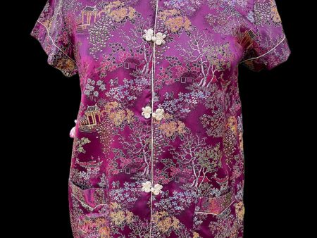 Vintage Chinese Boho Hippie Embroidered Top S For Sale