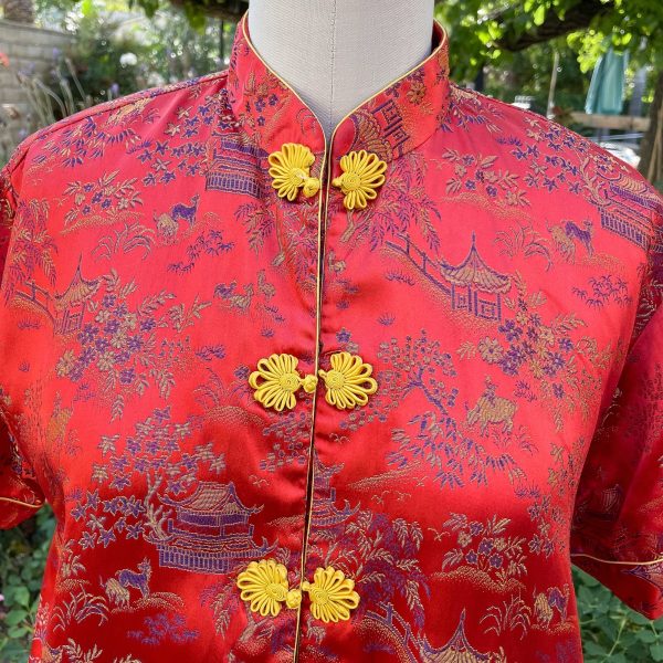 Vintage Chinese Boho Hippie Embroidered Top M Online Sale