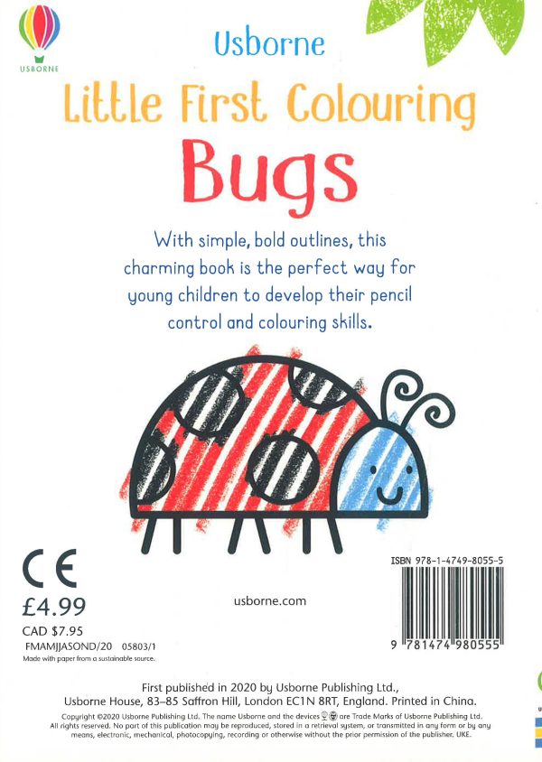 Usborne Little First Colouring Bugs Discount