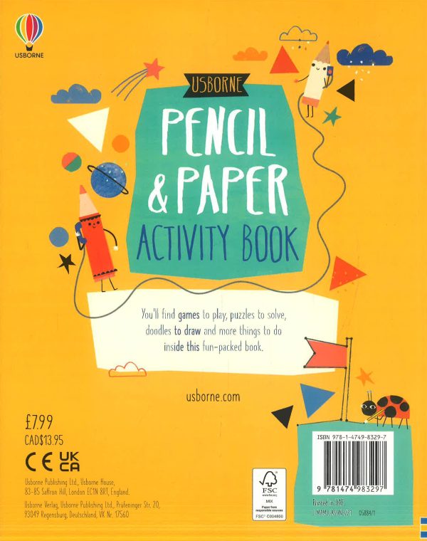 Usborne Pencil & Paper Activity Book Cheap