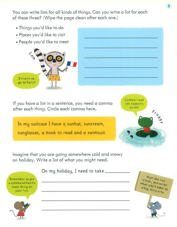 Usborne Wipe Clean Writing Skills Age 6-7 Supply